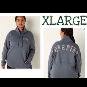 Victoria’s Secret PINK VARSITY COWL SWEATSHIRT XLARGE